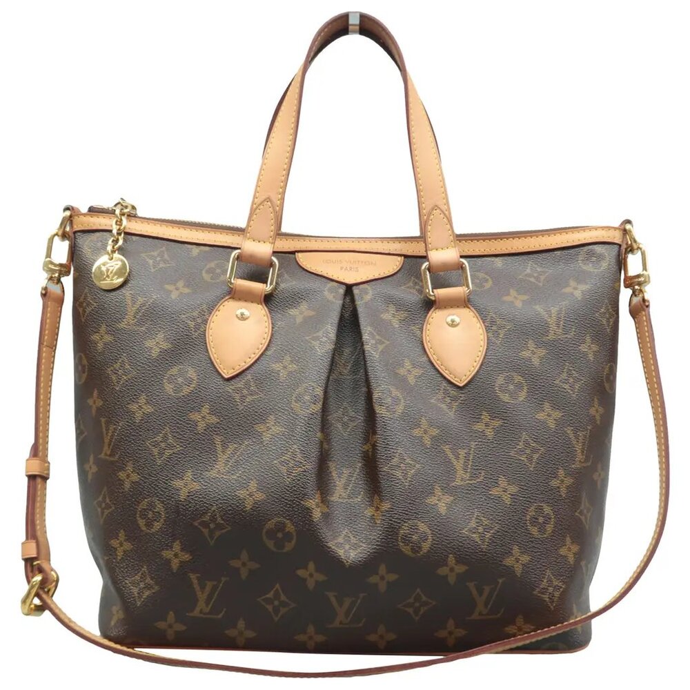 100% Authentic Louis Vuitton Palermo Brown Monogram Canvas Satchel - Picture 1 of 12